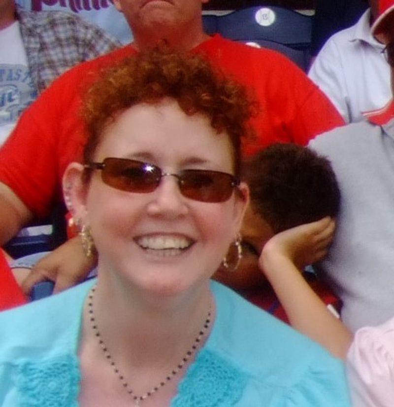Karen at GSA's Annual Phillies Game.